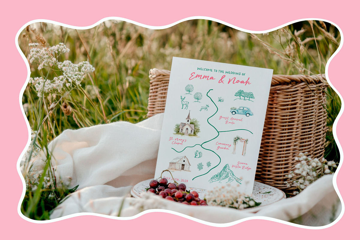 Whimsy Wedding Map Creator, an Object Graphic by MaNechaeva (Photo 4 of 12)