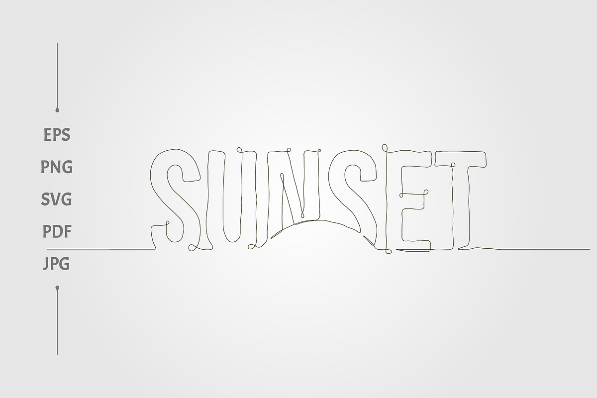 typography of Sunset, an Object Graphic by lawoel (Photo 1 of 3)