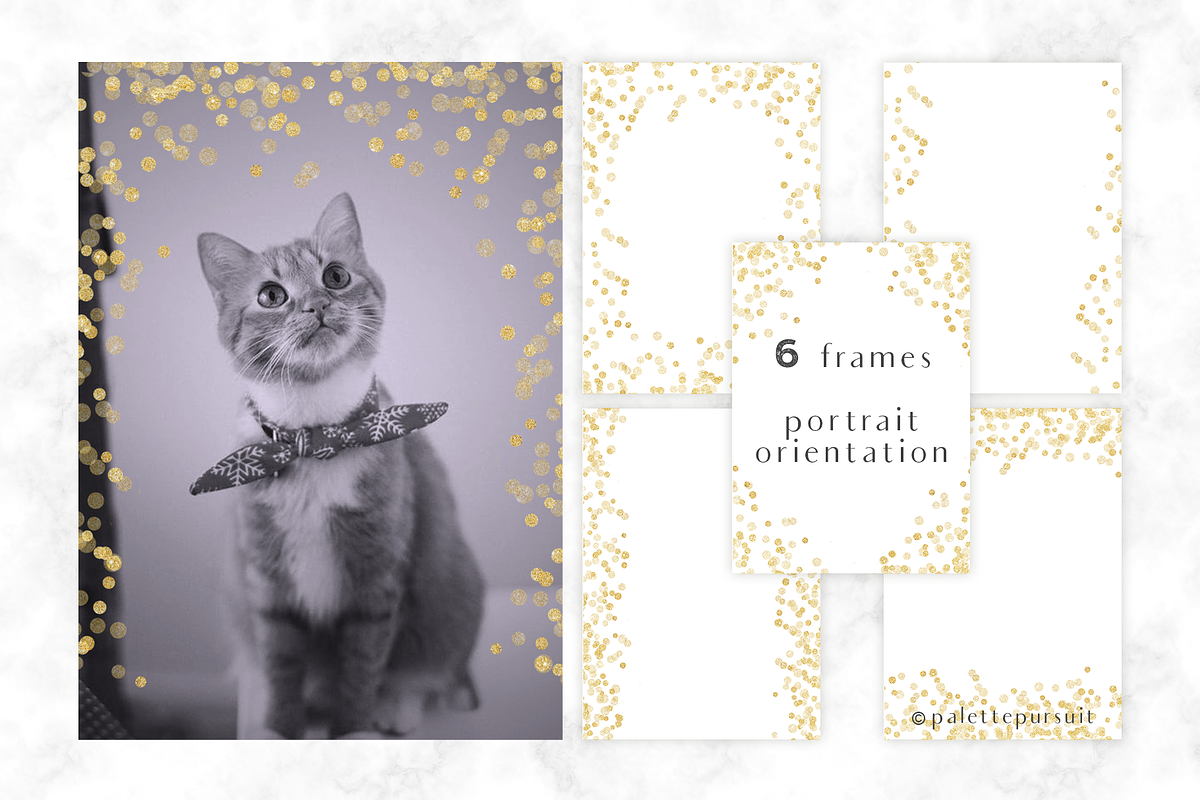 Gold confetti frames, photo overlay, a Texture Graphic by Palette Pursuit (Photo 3 of 4)