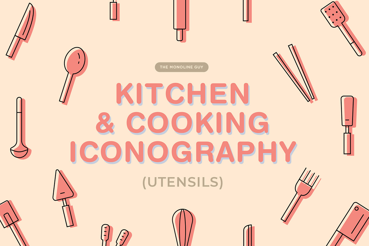 Kitchen & Cooking Icons (Utensils), an Icon by The Monoline Guy (Photo 1 of 3)