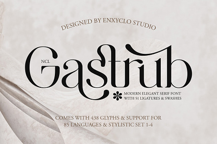 NCL Gastrub - Modern Ligatures Font, a Serif Font by Enxyclo Studio