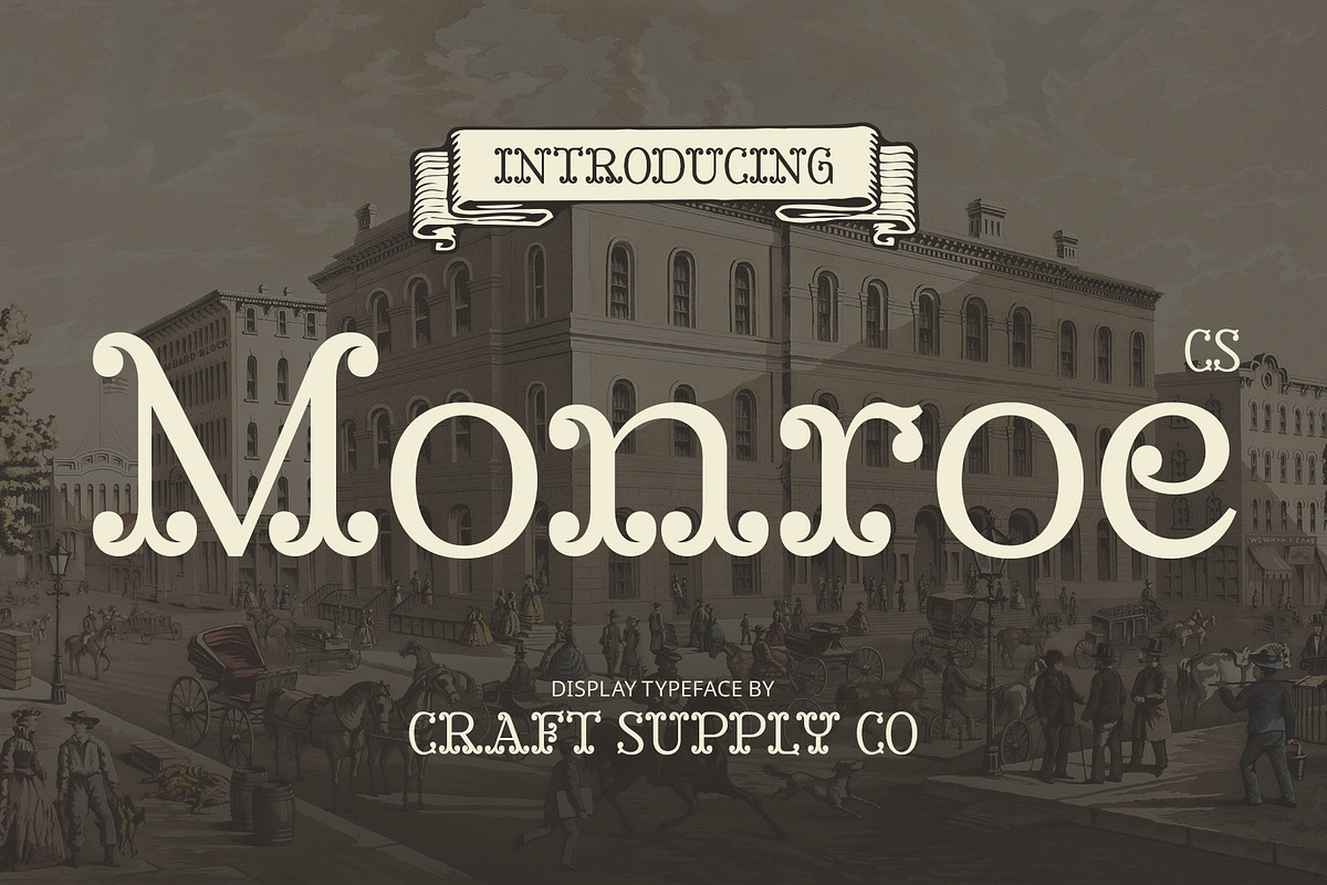 CS Monroe – Tuscan Font, a Serif Font by Craft Supply Co. (Photo 1 of 8)
