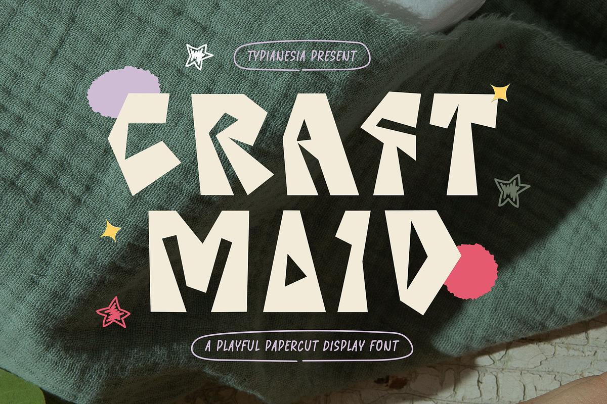 Craft Maid - Playful Papercut Font, a Font by Typia Nesia (Photo 1 of 17)