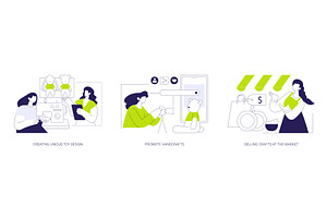 Selling handmade crafts isolated, a Finance Illustration by Visual Generation
