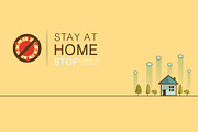 Stay at home Vector illustration, a Healthcare Illustration by essense (Thumbnail 1 of 4)