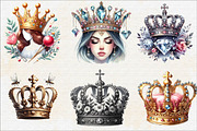 Fairy Queen Crown Sublimation Clipar, an Illustration by SVGArt (Thumbnail 6 of 7)