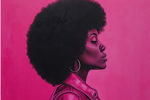 Afro hairstyle beauty profile on, an Object Illustration by Ylivdesign