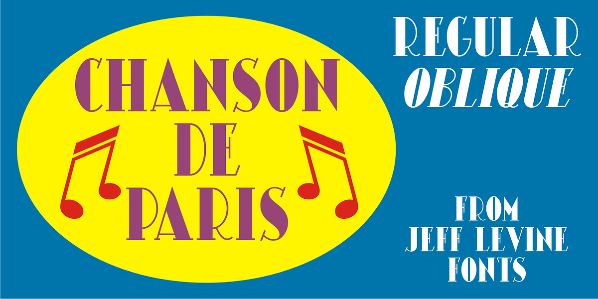 Chanson De Paris JNL, a Serif Font by Jeff Levine Fonts