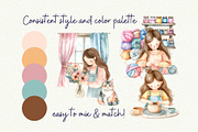 Cozy Craft Girl Clipart, a Person Illustration by Anna Design Studio (Thumbnail 8 of 9)