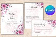 Pink Floral Wedding Invitation, an Invitation Template by Talentex Invitations (Thumbnail 1 of 4)