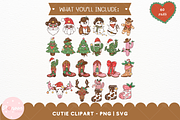 Howdy Groovy Christmas Clipart, a Seasonal Illustration by ponponartwork (Thumbnail 2 of 6)