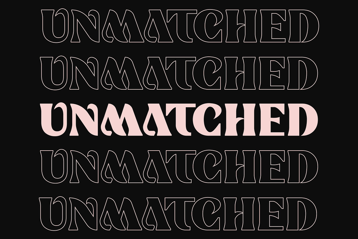 Unmatched - Stylish Display Font, a Sans Serif Font by HipFonts (Photo 2 of 9)