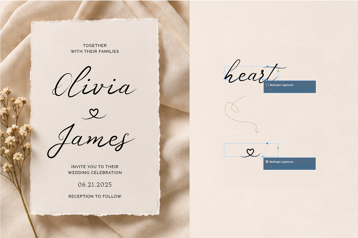 Romantic Swash - Elegant Script Font, a Script Font by Bexx Atelier (Photo 2 of 5)