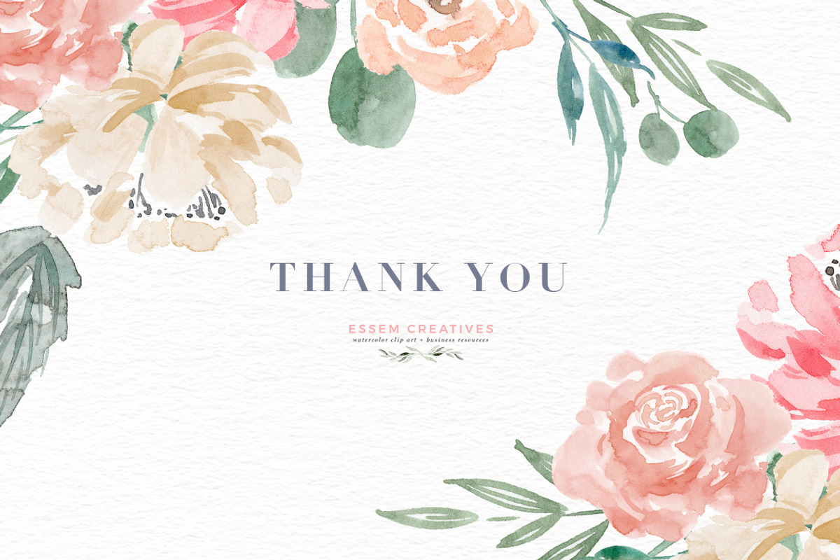 Wedding Watercolor Flowers Graphics, an Illustration by Essem Creatives (Photo 8 of 8)