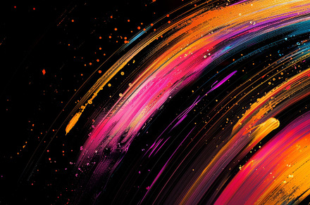 A dynamic display of swirling colors, a Photo by Tanuart