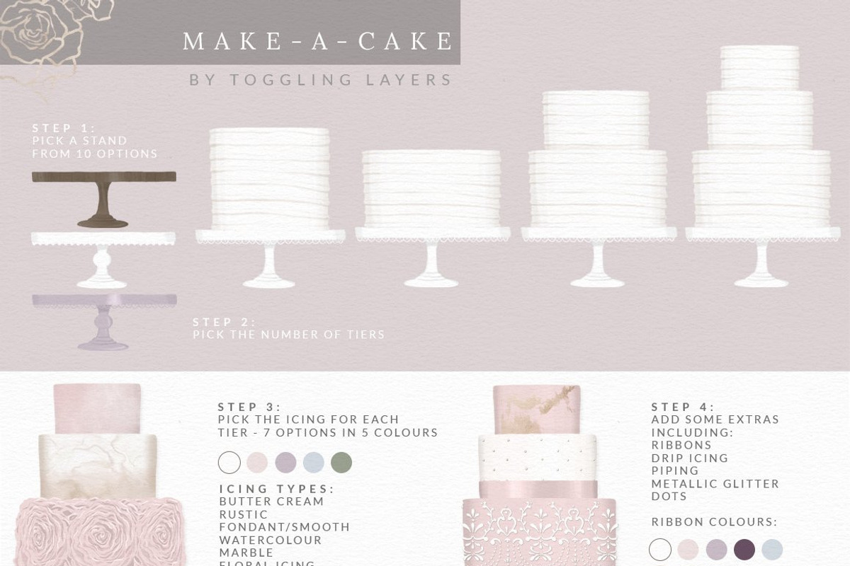 The Stunning Fancy Cake Creator, an Object Graphic by Pretty Little Lines (Photo 2 of 2)
