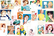 1950s Collage Art Pack, a Background Graphic by Pulpixel Design (Thumbnail 7 of 14)