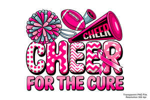 Cheer for the cure png sublimation, a Graphic by Clipart Bloom