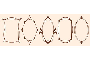 Art nouveau frame borders with, an Illustration by art PVP - market