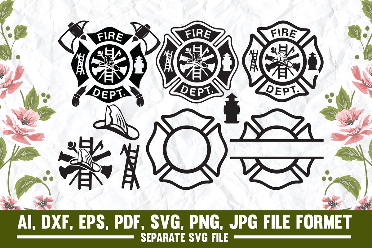 Fire Department svg, an Object Graphic by VectorArtPrintableDesign