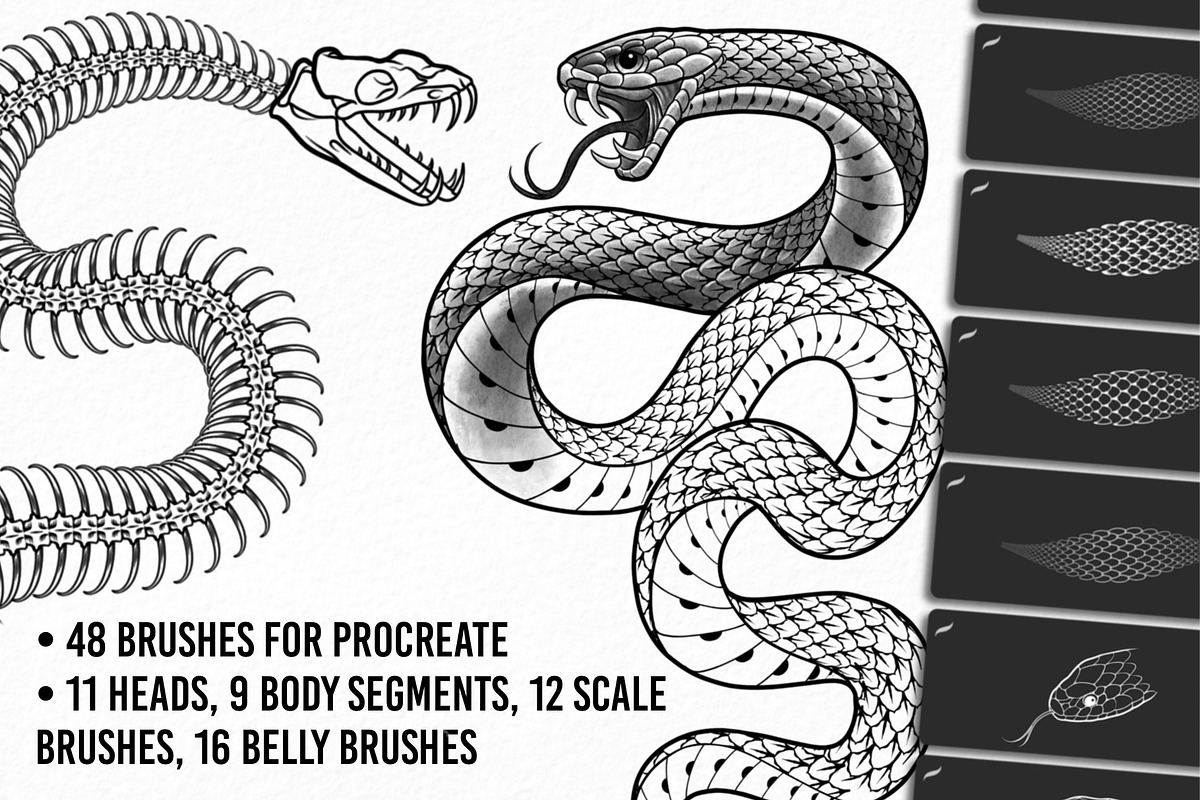 Ultimate Snake Kit Procreate Brushes, a Brush Add-On by InkRef (Photo 2 of 5)