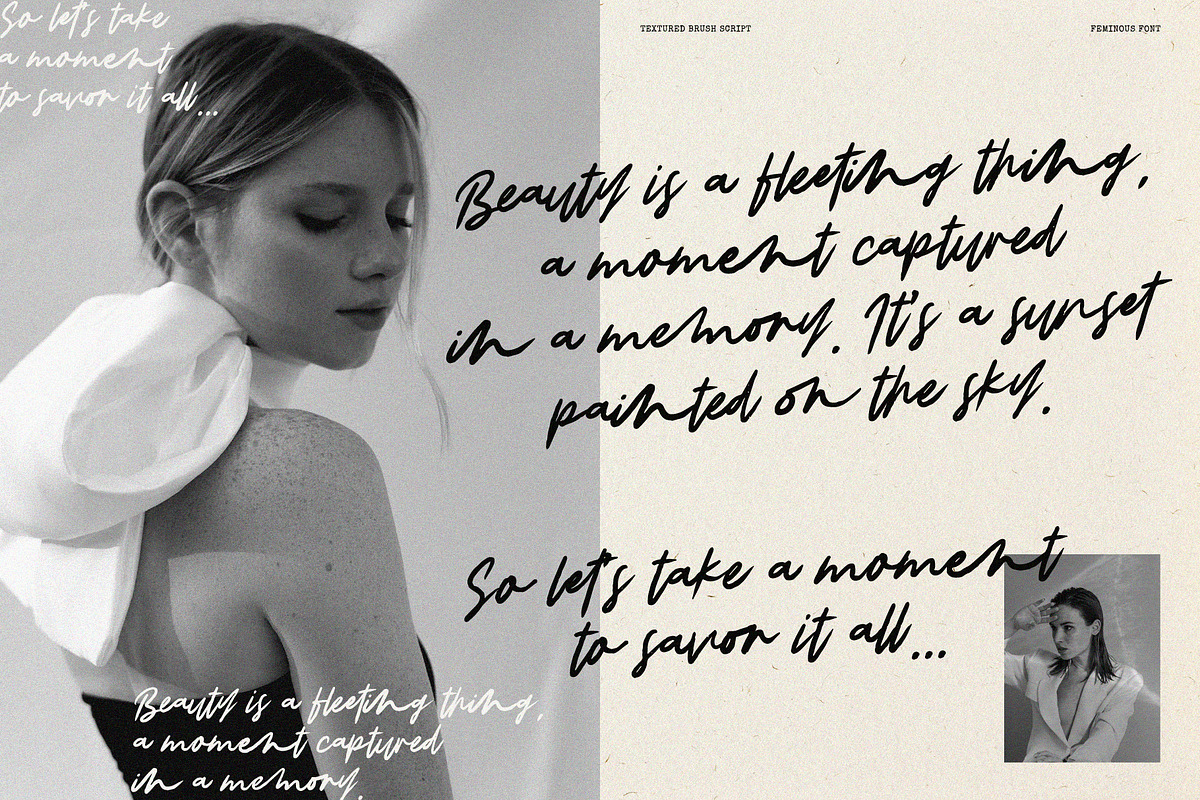 Feminous Font - Elegant Brush Script, a Script Font by Invasi Studio (Photo 2 of 11)