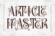 Article Master - Decorated Font, a Serif Font by 177Studio (Thumbnail 1 of 9)