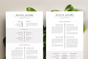 Modern Resume Template OLIVIA A4, a Resume Template by Graace Studio (Thumbnail 2 of 4)