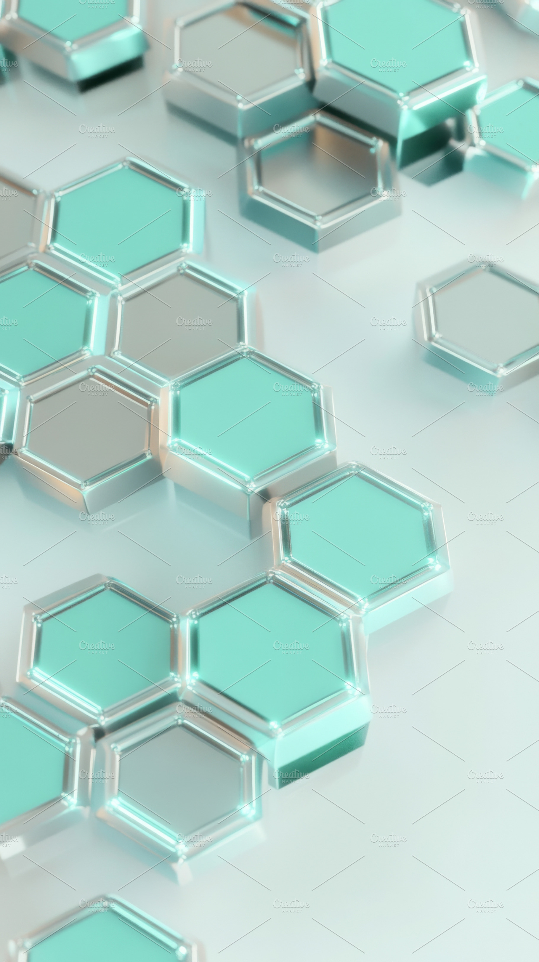Abstract render of metallic honeycom, a Photo by Dvoevnore photos