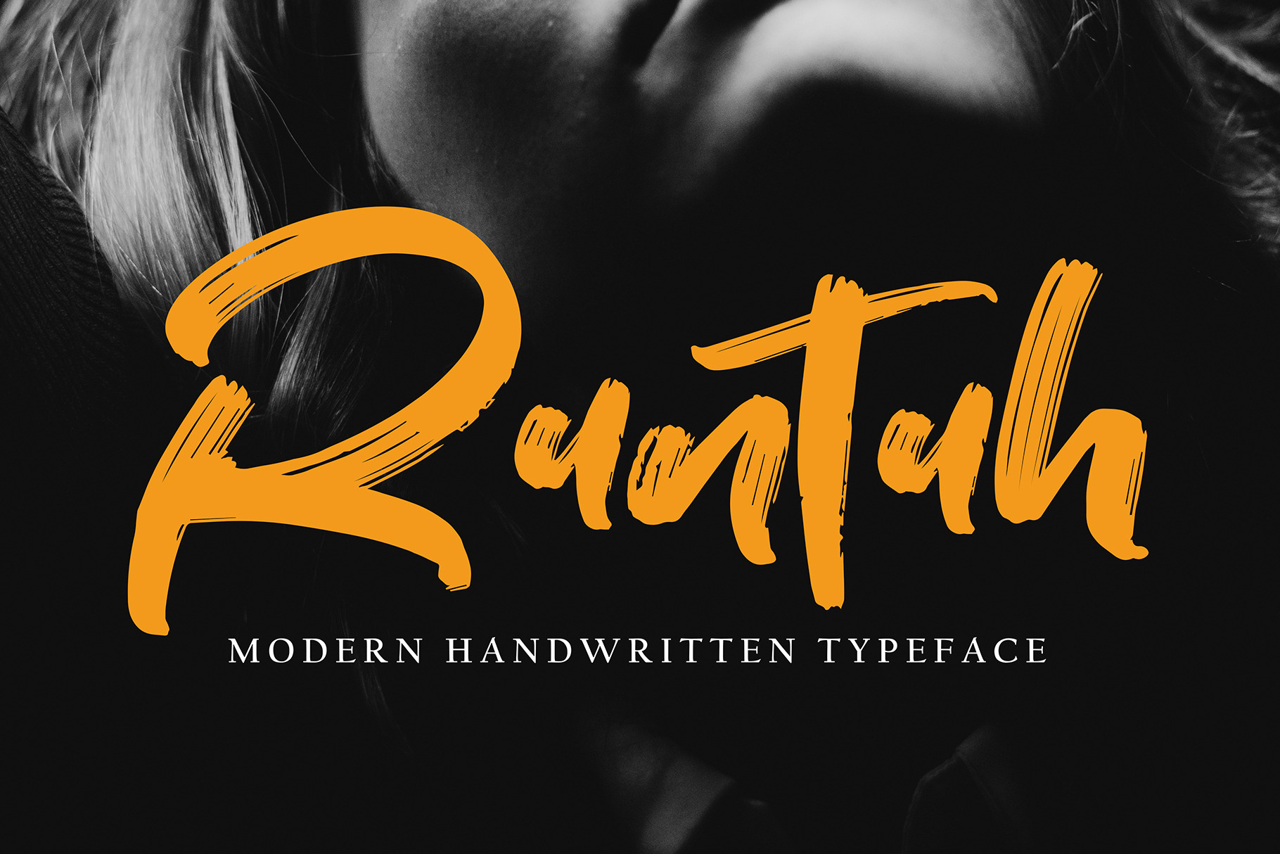 Runtuh, a Handwritten Font by pineungtype