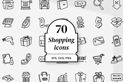70 doodle icons 'shopping', an Outline Icon by Pinkbrush (Thumbnail 1 of 5)