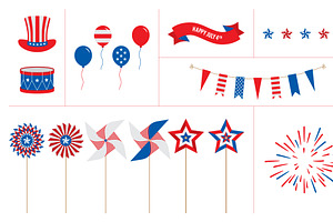 July 4th Graphics Set