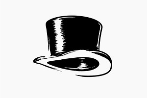 Top hat hand-drawn doodle magic, a Graphic by Logoworks