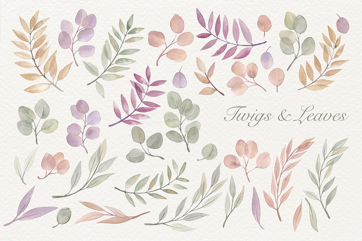 Botanical Harmonious Watercolor Set, a Graphic by NadyaKo (Photo 5 of 7)