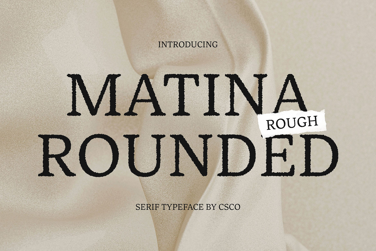 Matina Rounded Rough, a Serif Font by Craft Supply Co. (Photo 9 of 9)