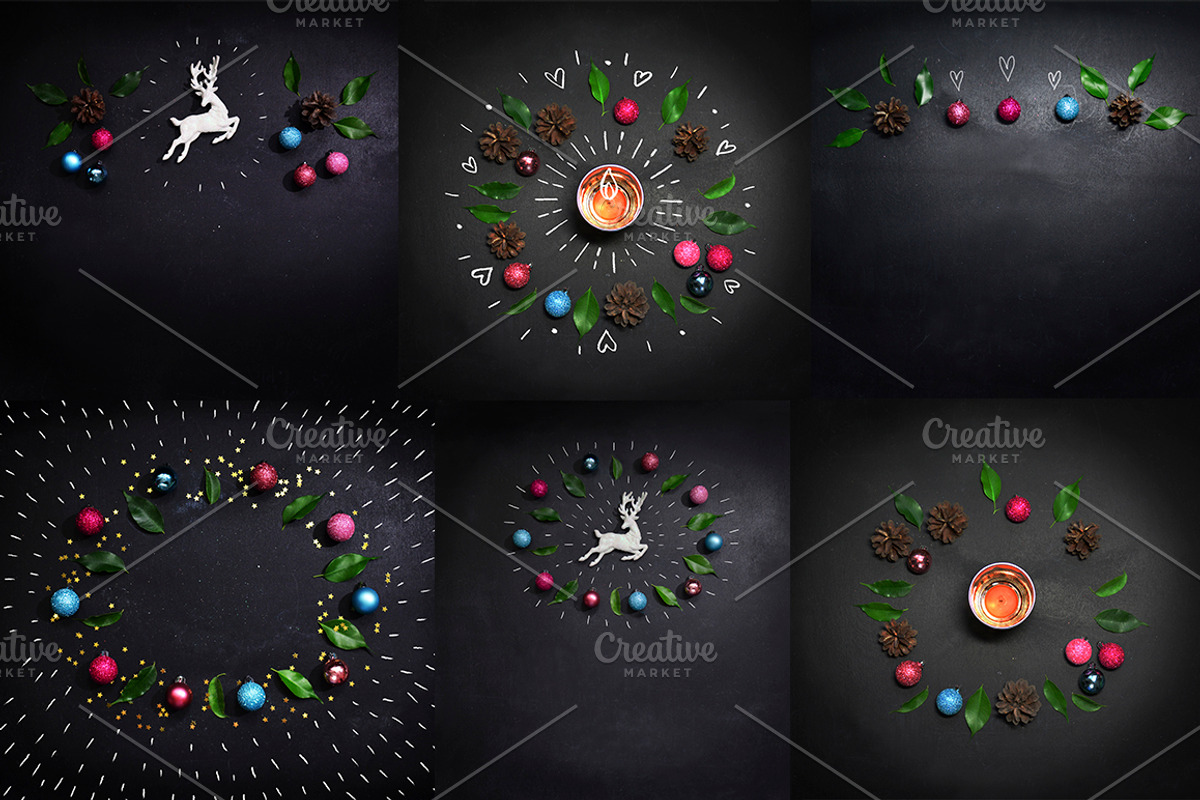 Merry Christmas  set., a Decorative Illustration by mikka_kika (Photo 4 of 6)