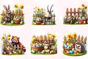 Watercolor Easter Animals Clipart, a Seasonal Illustration by Craft Nest (Thumbnail 6 of 7)