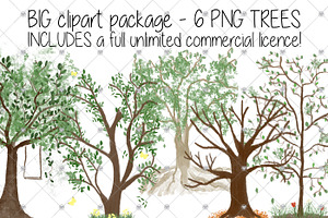 Family Tree clipart, Watercolour,