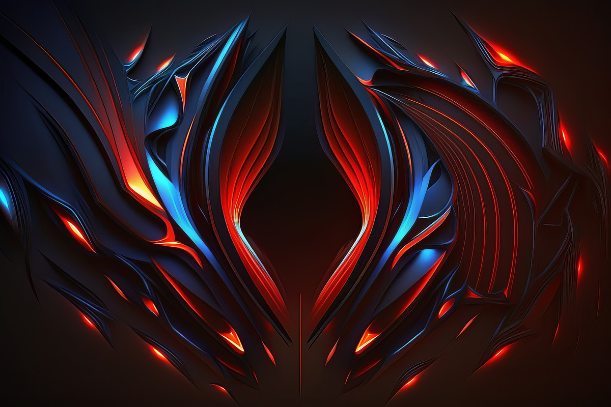 Red and Blue Futuristic Backgrounds, a Background Graphic by Bilgep_design (Photo 8 of 17)