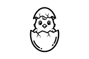 Cute Easter Chick Hatch Vector Bundl, an Illustration by jahid234 (Thumbnail 6 of 51)