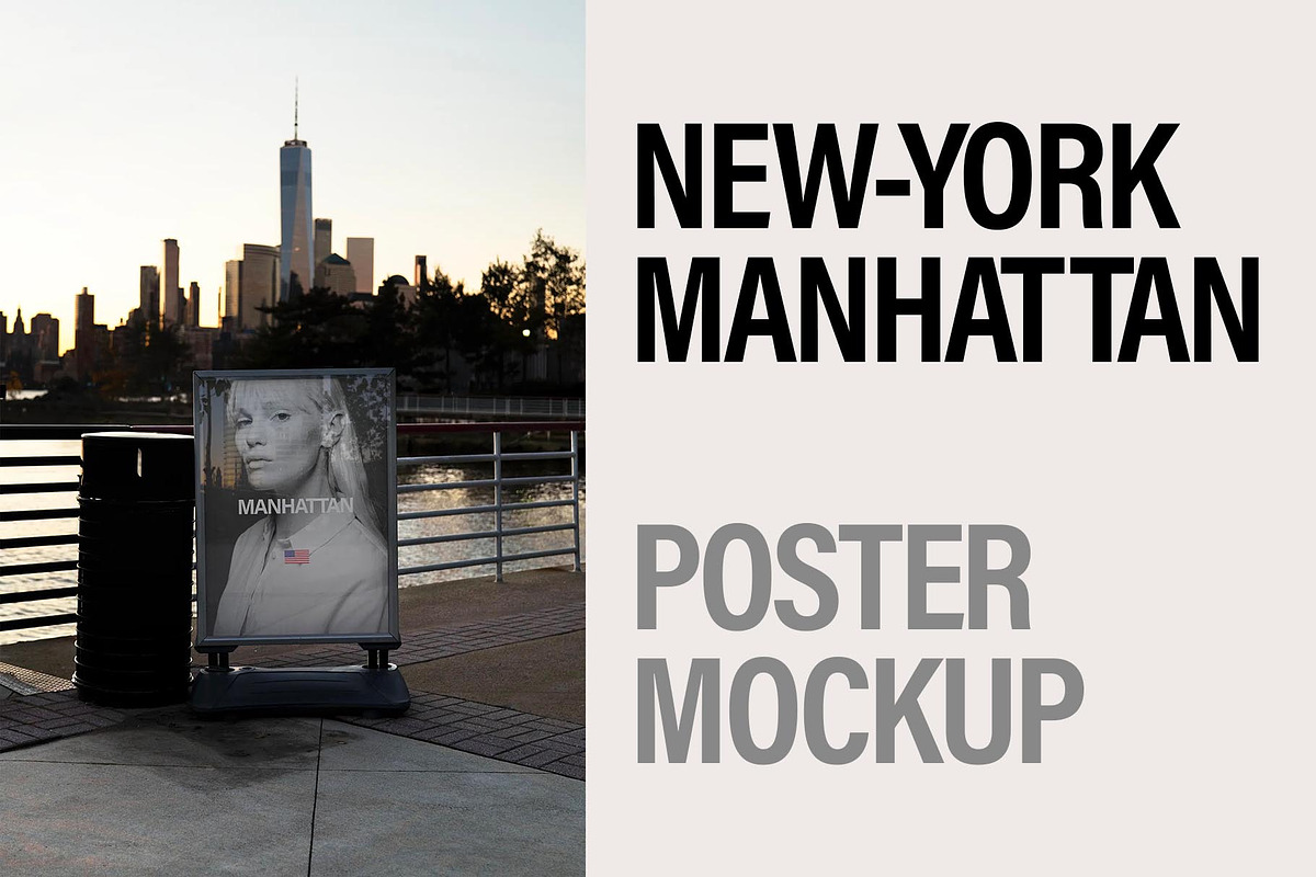 Poster Mockup in Manhattan, New York, an Advertising Mockup by Brandacle Mockups (Photo 6 of 7)