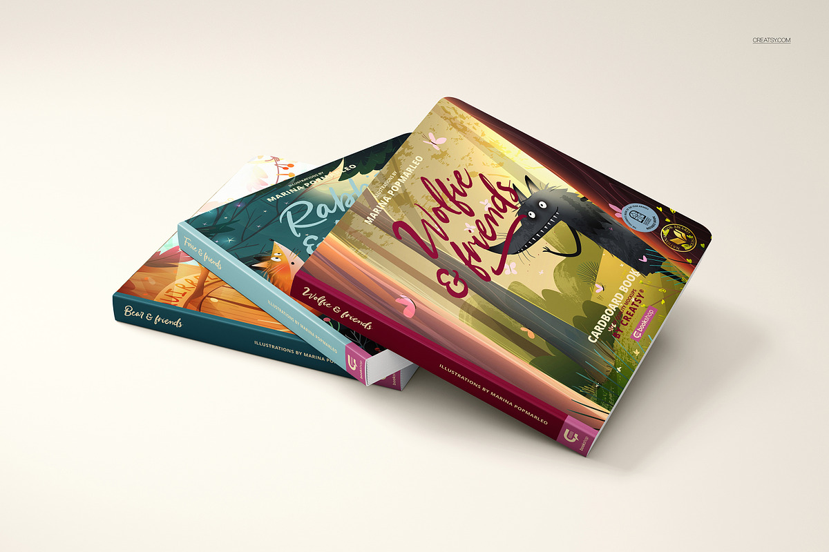 Cardboard Baby book Mockup Set, a Books & Magazine Mockup by creatsy5 (Photo 9 of 14)