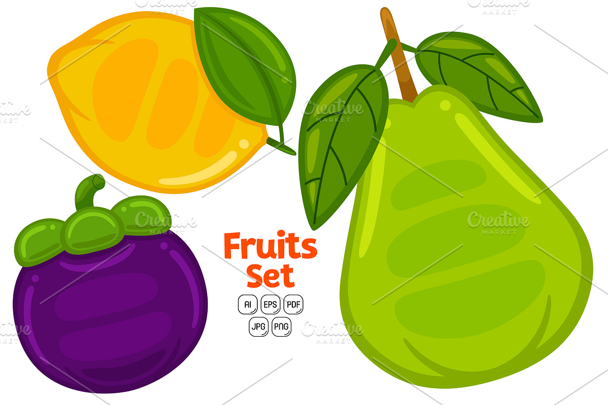 Fruits Set Vector #03, an Object Graphic by MEDZ (Photo 1 of 3)