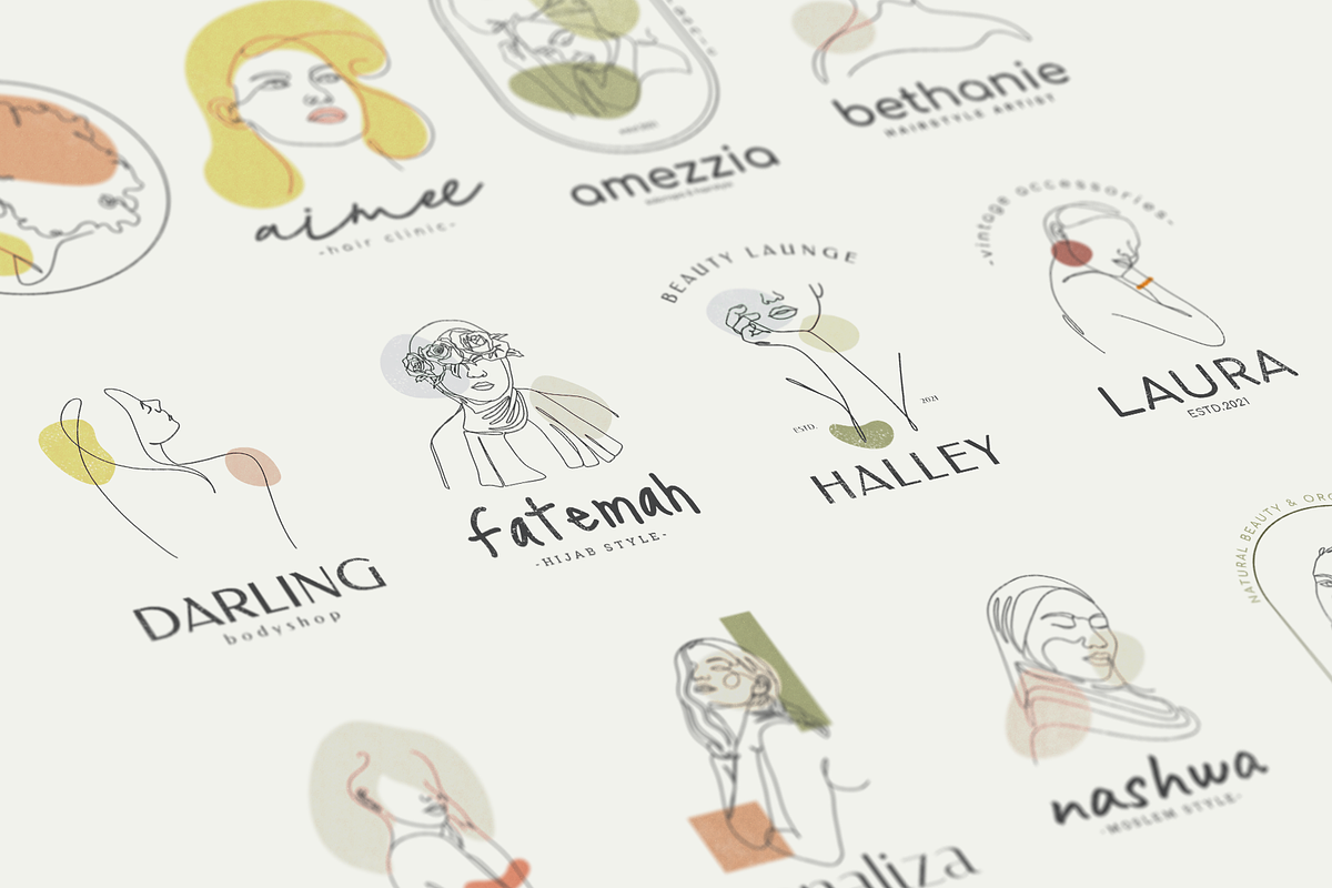 Woman Line Art Logo Templates, a Branding & Logo Template by Telllu & Friends (Photo 6 of 9)