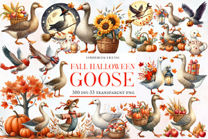 Fall Halloween Goose Sublimation, an Illustration by Designworld