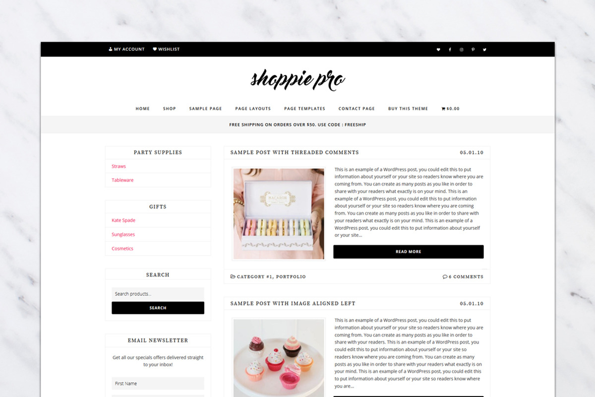 Shoppie Pro // Genesis Child Theme, a WordPress Template by WP Chic (Photo 2 of 3)