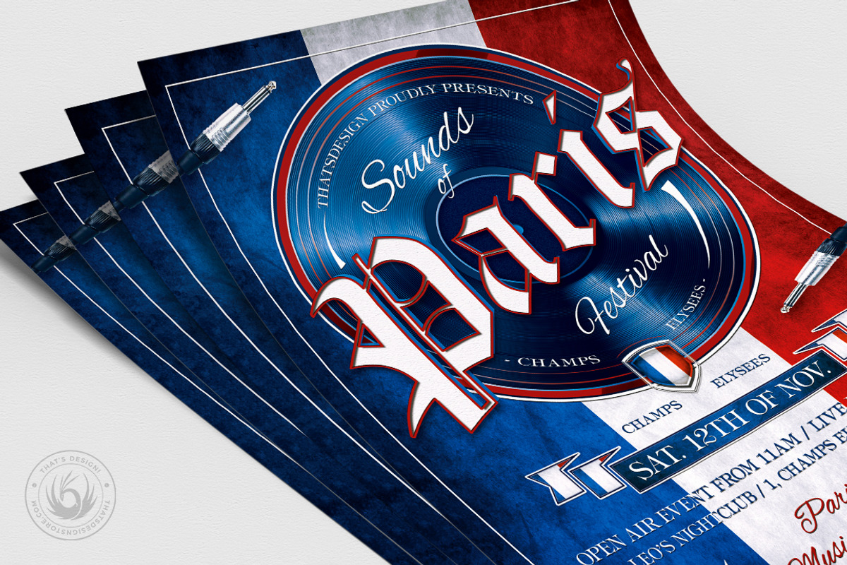 Sounds of Paris Flyer Template, a Flyer Template by ThatsDesignArt (Photo 5 of 6)