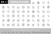Web and Contacts Line Icon Set, an Icon by FourLeafLover (Thumbnail 1 of 4)