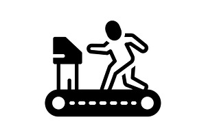 Physically treadmill solid icon, a Solid Icon by Creative priyanka