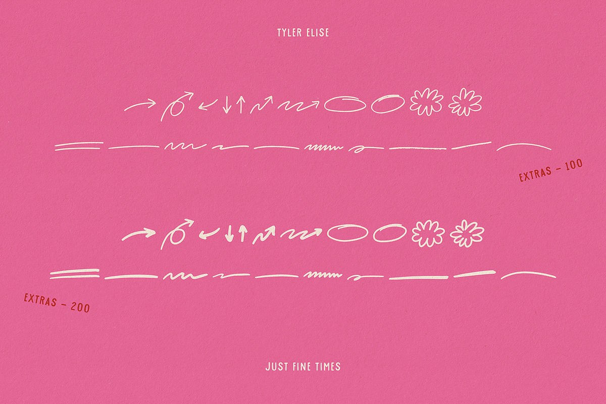 JUST FINE TIMES by Tyler Elise, a Handwritten Font by tylerelise (Photo 4 of 5)